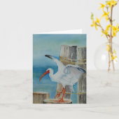 Weißes IBIS durch Peggy Allen Karte (Gelbe Blume)