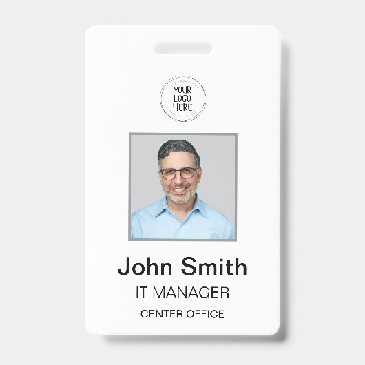 Weißes ID-Abzeichen Ausweis (Vorderseite)