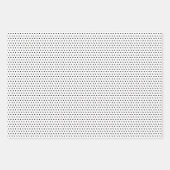 Weißes Imitat Gold Snowflakes Punkt auf Schwarz Geschenkpapier Set (Vorderseite 2)