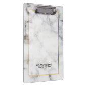 Weißes Imitat Marmorgoldgrenze Klemmbrett (Rechts)