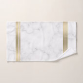 Weißes Imitat Marmorstreifen Badhandtuch Set (Handtuch)