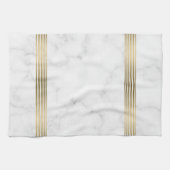 Weißes Imitat Marmorstreifen Geschirrtuch (Horizontal)