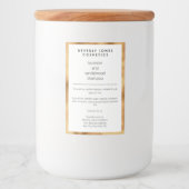 Weißes Imitat mit goldfarbenem Shampoo-Flascheneti Lebensmitteletikett (Vorderseite)