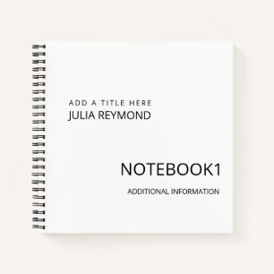 Weißes individuelles Notebook Notizblock