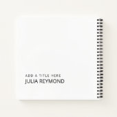 Weißes individuelles Notebook Notizblock (Rückseite)
