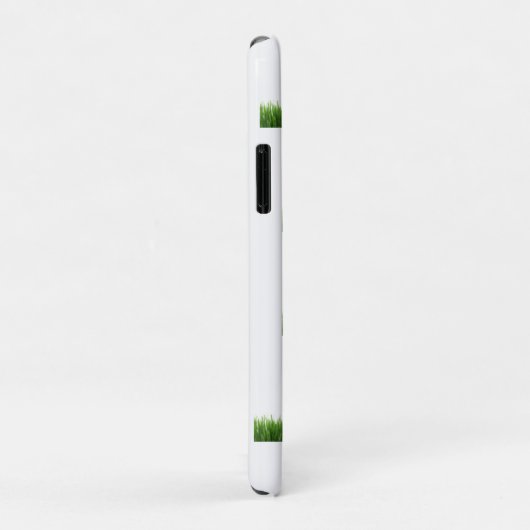 Weißes iPhone-Gehäuse mit grünem Grass-Patch - Nat Case-Mate iPhone Hülle (Hinten/Rechts)