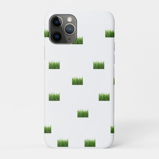 Weißes iPhone-Gehäuse mit grünem Grass-Patch - Nat Case-Mate iPhone Hülle (Rückseite)