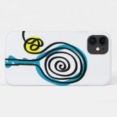 Weißes iPhone-Gehäuse mit Tennisdesign Case-Mate iPhone Hülle (Rückseite (Horizontal))
