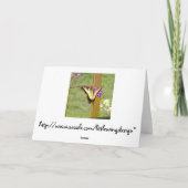 Weißes Iris-Beileid Karte (Rückseite)