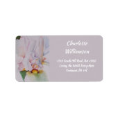 Weißes Iris-Blume in Wasserfarbe Adressaufkleber (Vorne)