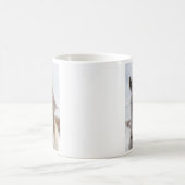 Weißes isländisches Pferdekopffoto Kaffeetasse (Mittel)