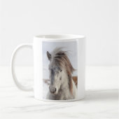 Weißes isländisches Pferdekopffoto Kaffeetasse (Links)