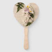 Weißes Jasmin mit Skript Fächer (Rückseite)
