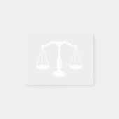 Weißes Justizmodell Post-it Klebezettel (Vorderseite)