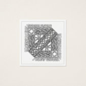 WEIßES KABELSTRICK-Quadrat-Geschäftskarte (Vorderseite)