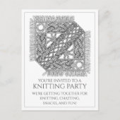 WEIßES KABELSTRICKMUSTER Postkarte + Text (Vorderseite)