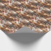 Weißes Kalb im Stall Geschenkpapier (Ecke)