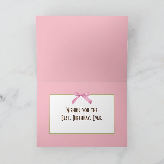 Weißes Kalb in Weide mit Liegen Karte (Innenseite)