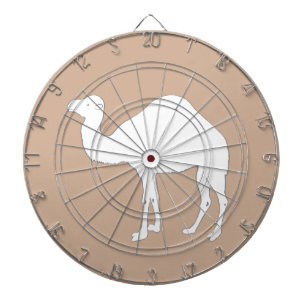 Weißes Kamel Dartscheibe