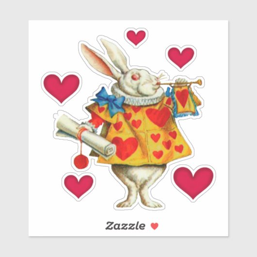 Weißes Kaninchen 1 Aufkleber (Blatt)