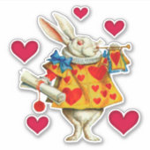 Weißes Kaninchen 1 Aufkleber (Vorderseite)