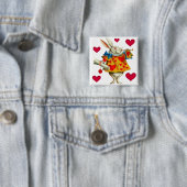 Weißes Kaninchen 1 Button (Beispiel)