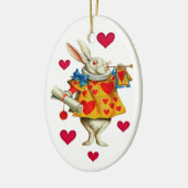 Weißes Kaninchen 1 Keramik Ornament (Links)