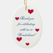 Weißes Kaninchen 1 Keramik Ornament (Hinten)