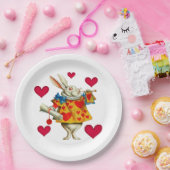 Weißes Kaninchen 1 Pappteller (Party)