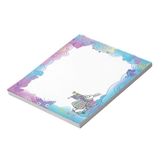 Weißes Kaninchen 3 Notizblock (Rotiert)