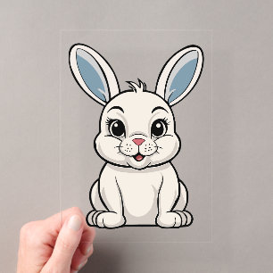 Weißes Kaninchen Acryleinladungen