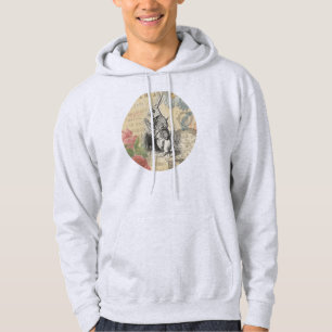 Weißes Kaninchen Alice Abenteuer Wunderland Kunst Hoodie
