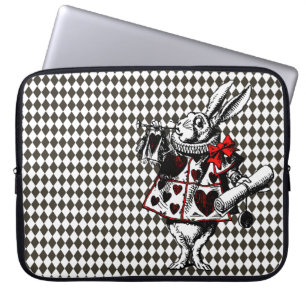Weißes Kaninchen Alice im Wunderland Diamonds Laptopschutzhülle