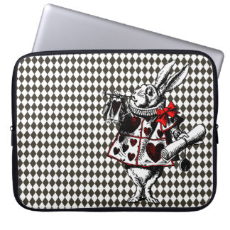 Weißes Kaninchen Alice im Wunderland Diamonds Laptopschutzhülle