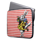 Weißes Kaninchen Alice im Wunderland Diamonds Laptopschutzhülle (Vorderseite Links)
