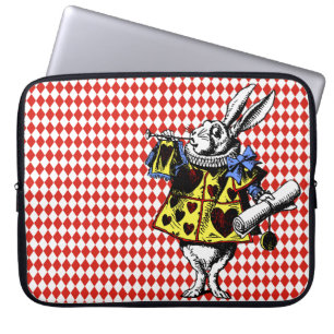 Weißes Kaninchen Alice im Wunderland Diamonds Laptopschutzhülle