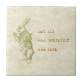 Weißes Kaninchen, Alice im Wunderland Fliese (Vorderseite)