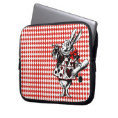 Weißes Kaninchen-Alice im Wunderland Laptop-Sieb Laptopschutzhülle (Vorderseite Links)