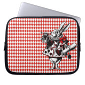 Weißes Kaninchen-Alice im Wunderland Laptop-Sieb Laptopschutzhülle (Vorderseite)