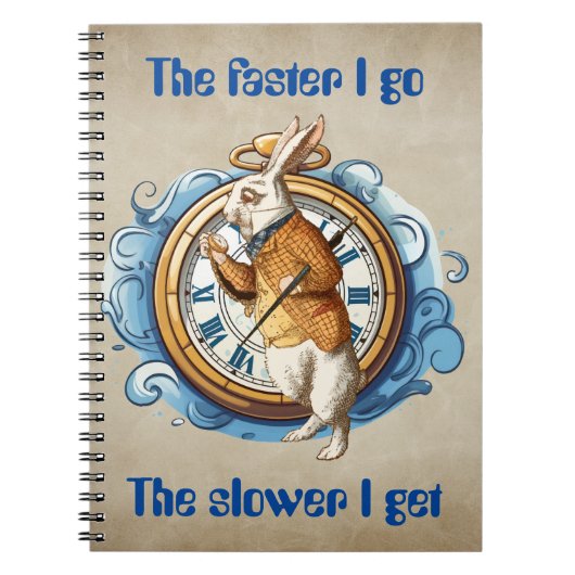 Weißes Kaninchen, Alice im Wunderland. Notizblock (Vorderseite)