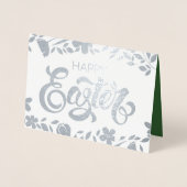 Weißes Kaninchen | "Alice im Wunderland" Ostern Folienkarte (Vorderseite)