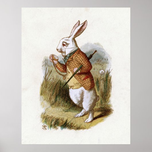 Weißes Kaninchen - Alice im Wunderland Poster (Vorne)