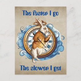 Weißes Kaninchen, Alice im Wunderland. Postkarte