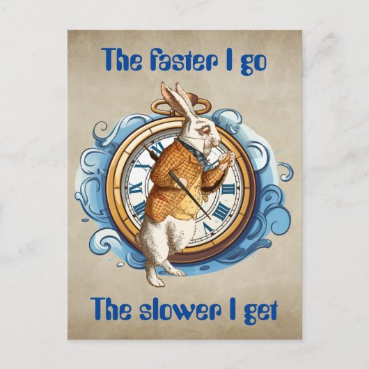 Weißes Kaninchen, Alice im Wunderland. Postkarte (Vorderseite)