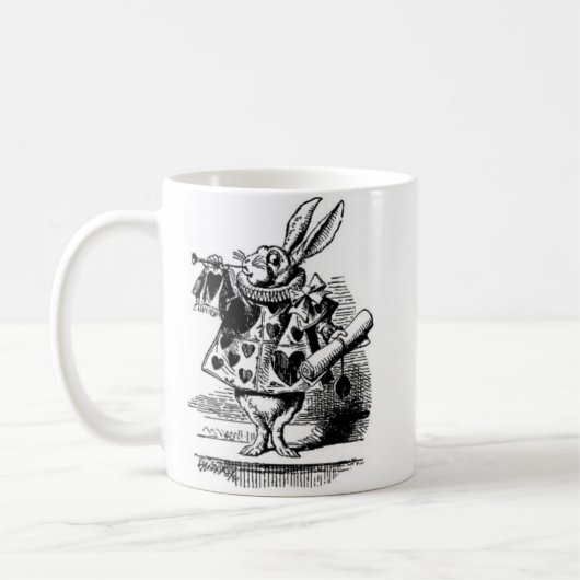 Weißes Kaninchen - Alice im Wunderland-Schale Kaffeetasse (Links)