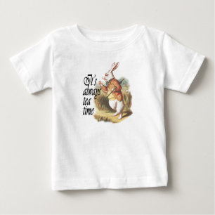 Weißes Kaninchen Alice im Wunderland Vintage-Kunst Baby T-shirt