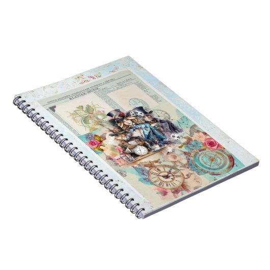 Weißes Kaninchen, Alice & Mad Hatter in den Top Ha Notizblock (Rechte Seite)