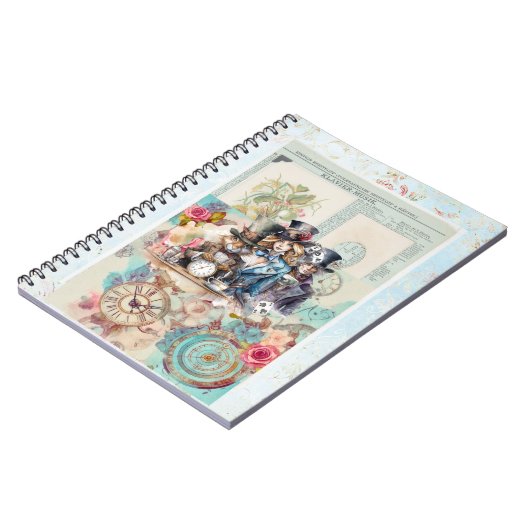 Weißes Kaninchen, Alice & Mad Hatter in den Top Ha Notizblock (Linke Seite)