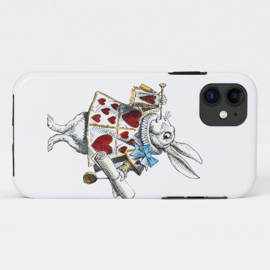 Weißes Kaninchen Alice Wunderland Herz Case-Mate iPhone Hülle (Rückseite (Horizontal))