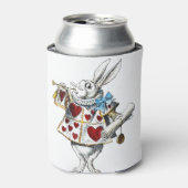 Weißes Kaninchen Alice Wunderland Herz Dosenkühler (Kanne Vorderseite)